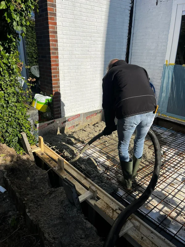 Construction work underway on a Dutch property
