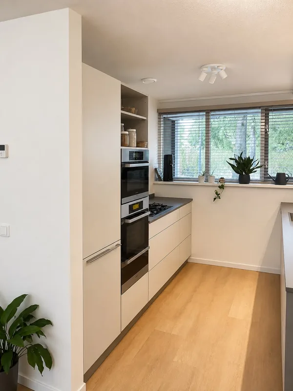 New kitchen with built-in appliances