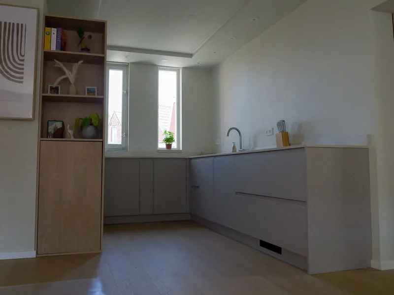The kitchen from the dining area
